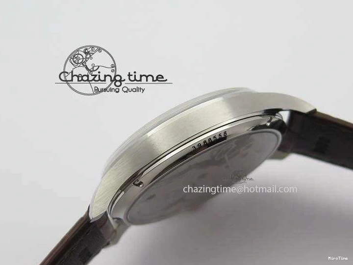 MIROTIME 0427 Sustainable Portuguese IW5444 SS White Dial RG Numbers On Brown Leather Strap A 7256